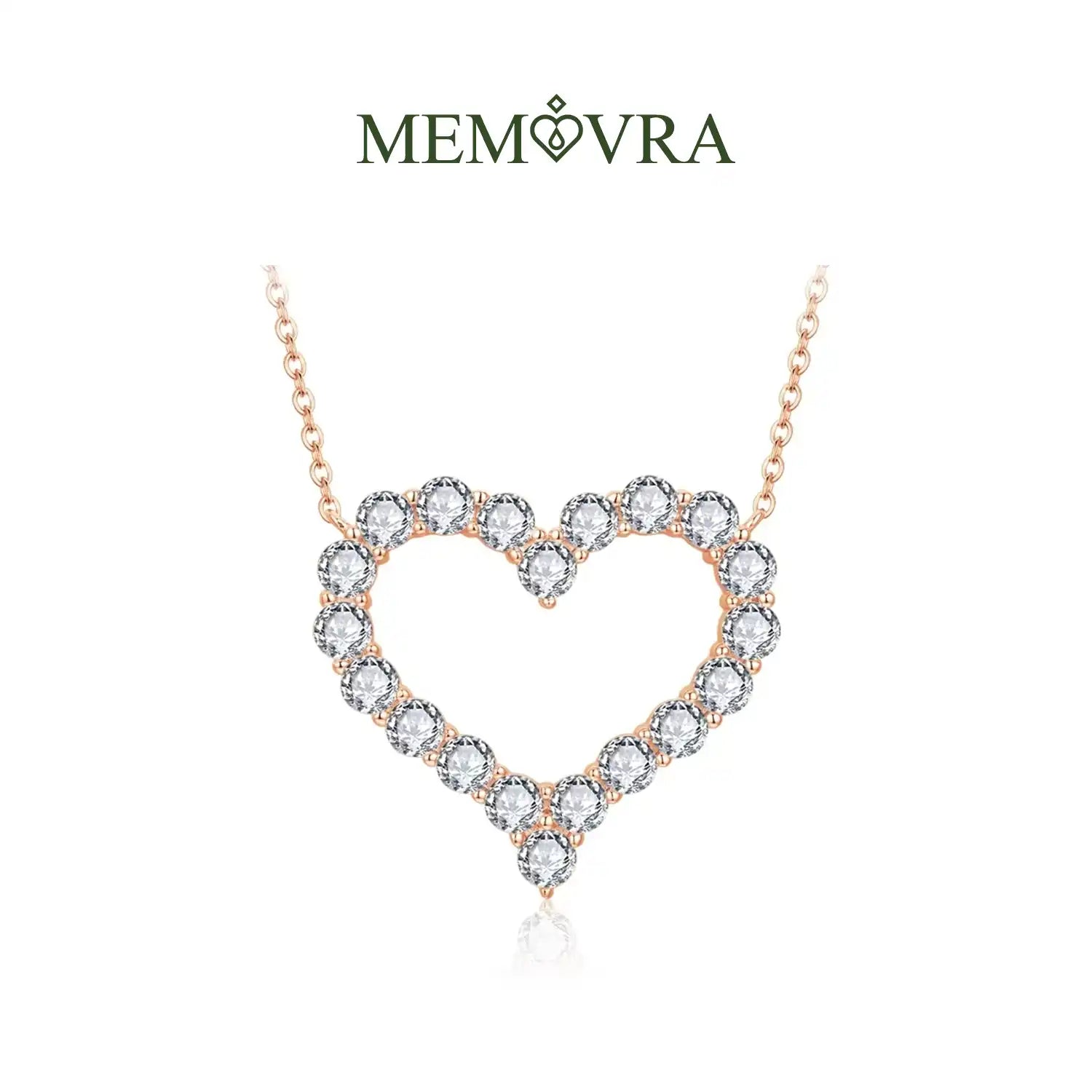 Eternal Love Moissanite Heart Pendant Necklace